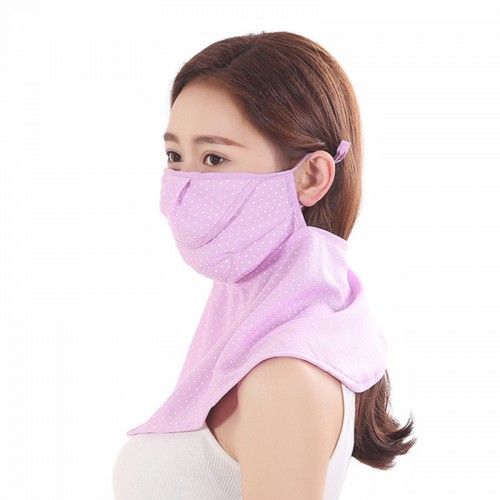 Women's polka dot reusable face masks anti-uv dust proof outdoor riding protective mouth masks for female